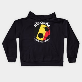 Belgium Flag Soccer Football Team Kids Hoodie